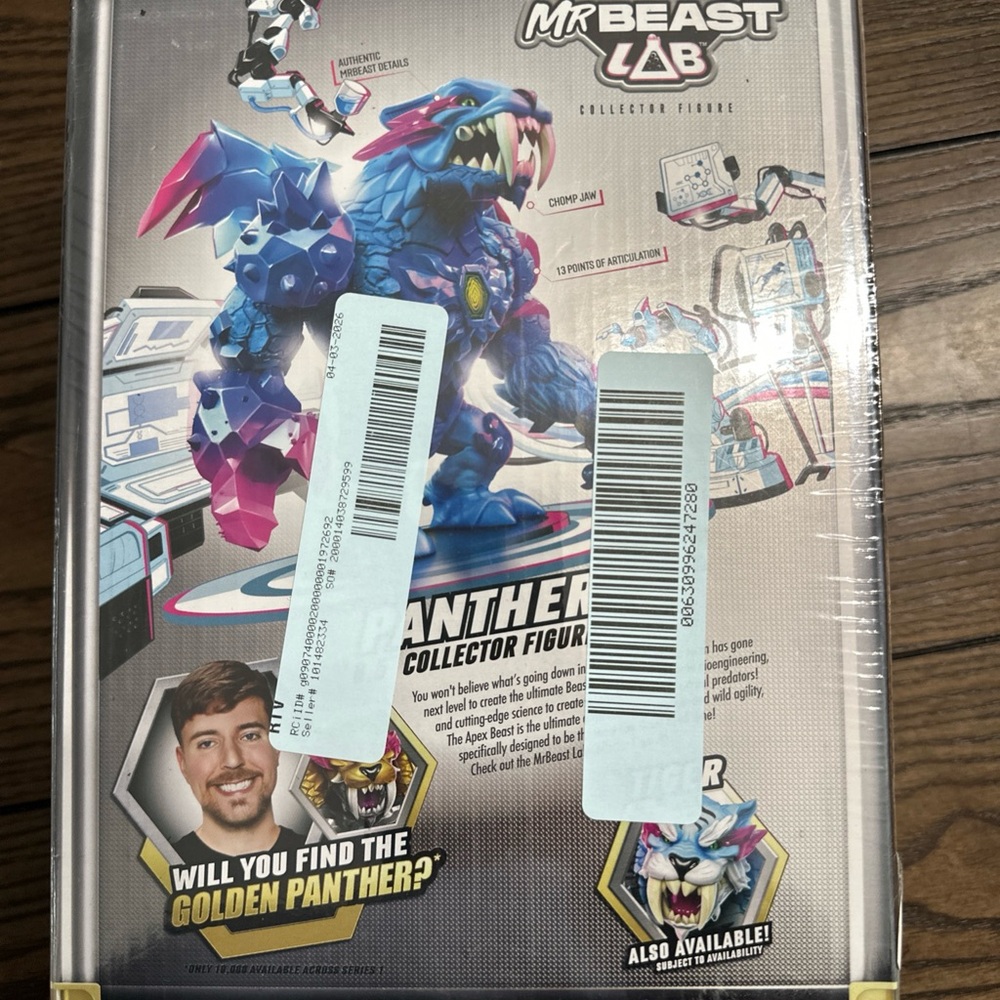 Golden Panther Collector Figure - Blue & Pink-BOX DAMAGED
